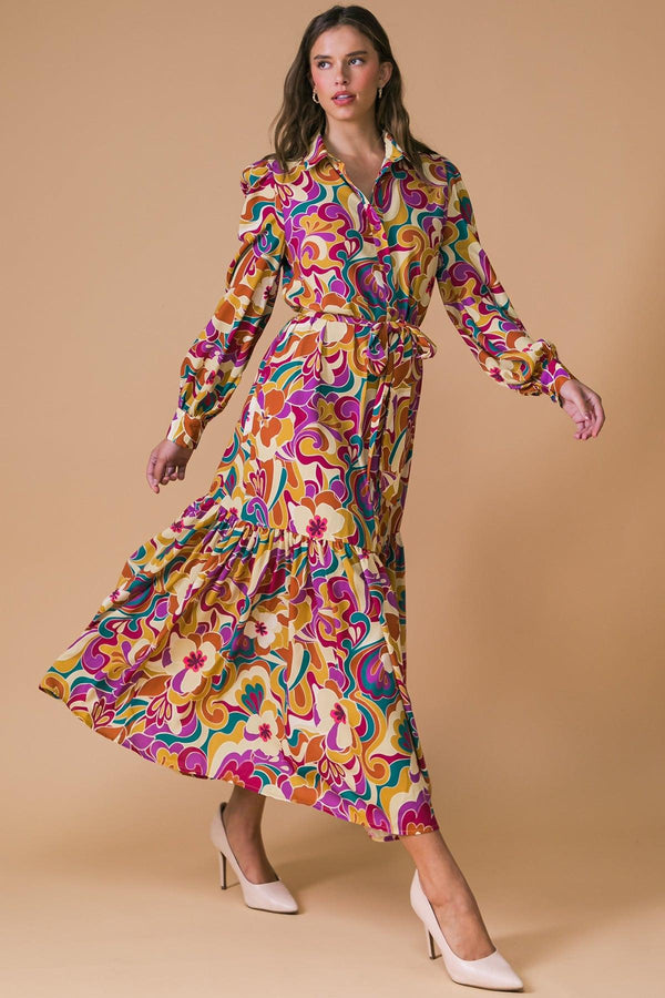 MY EYES ON YOU WOVEN MIDI DRESS - Glamourous Grace