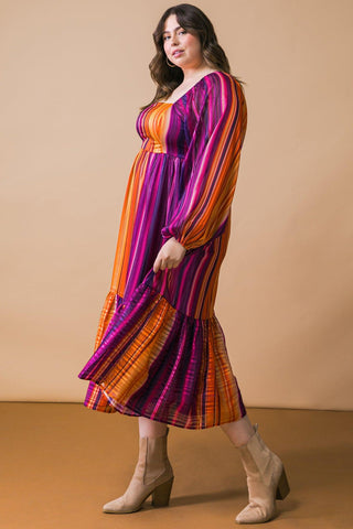 EVERYTHING YOU NEEDED WOVEN MIDI DRESS - Glamourous Grace