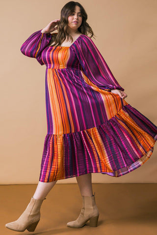 EVERYTHING YOU NEEDED WOVEN MIDI DRESS - Glamourous Grace