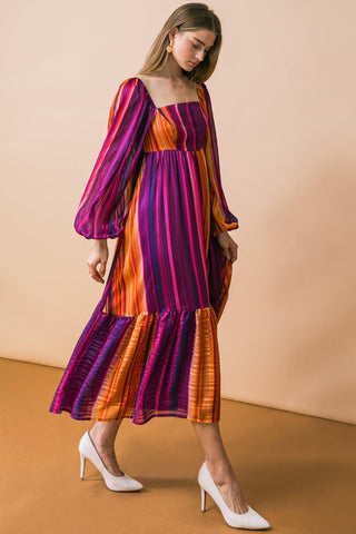 EVERYTHING YOU NEEDED WOVEN MIDI DRESS - Glamourous Grace