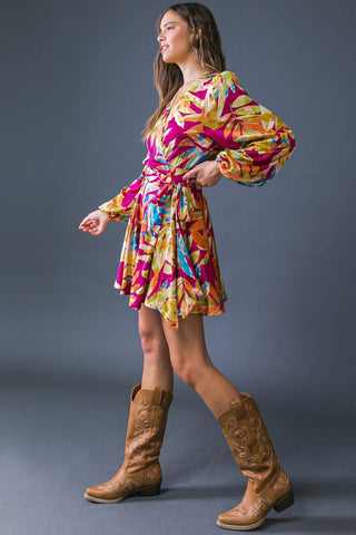 ALL FALL LONG WOVEN MINI DRESS - Glamourous Grace