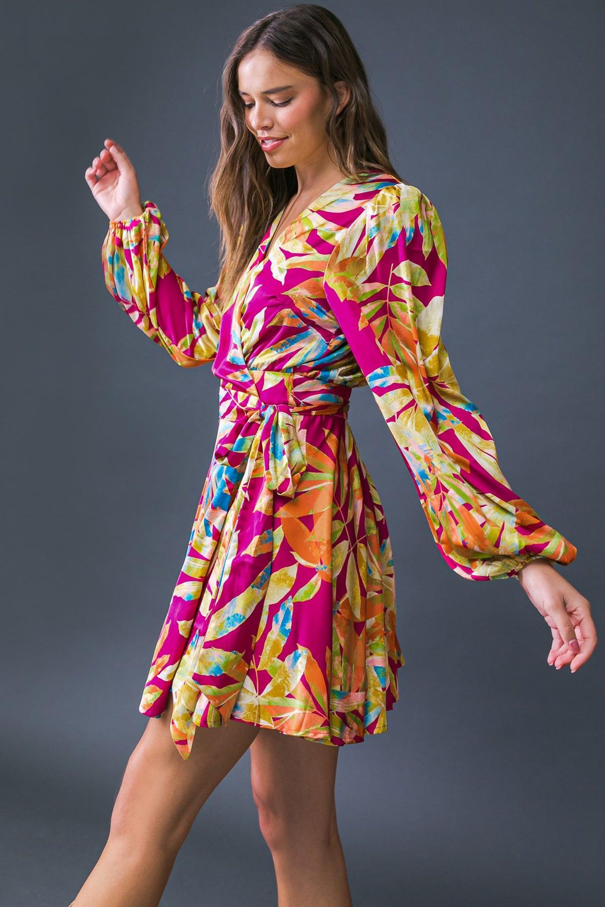 ALL FALL LONG WOVEN MINI DRESS - Glamourous Grace