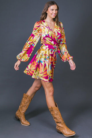 ALL FALL LONG WOVEN MINI DRESS - Glamourous Grace