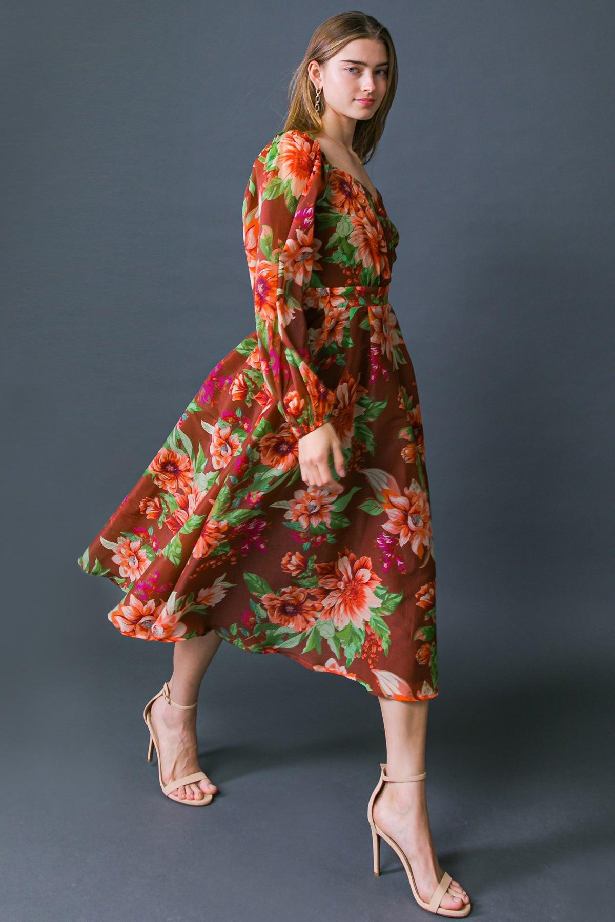 LET IT HAPPEN WOVEN ORGNZA MIDI DRESS - Glamourous Grace