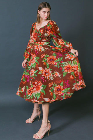 LET IT HAPPEN WOVEN ORGNZA MIDI DRESS - Glamourous Grace
