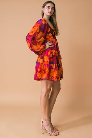 GOOD FLOWS TO ME WOVEN MINI DRESS - Glamourous Grace