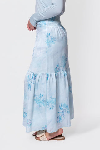 Siena Skirt (Aqua Blue Flower)
