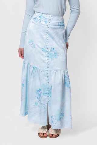 Siena Skirt (Aqua Blue Flower)