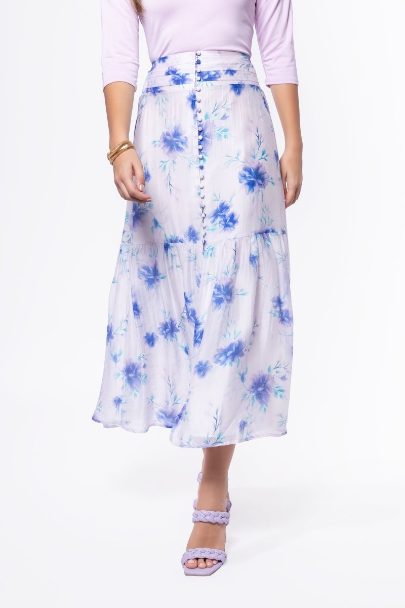 Siena Skirt (Purple Flower) - Glamourous Grace