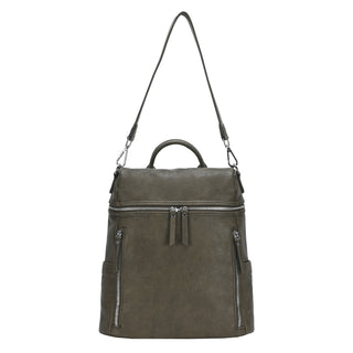 Sienna Utilitarian Shoulder Backpack Purse
