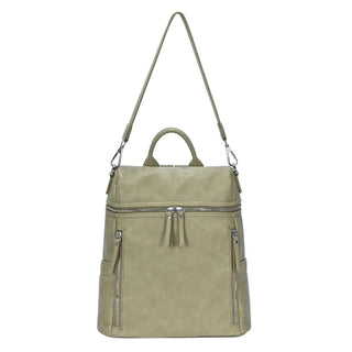 Sienna Utilitarian Shoulder Backpack Purse