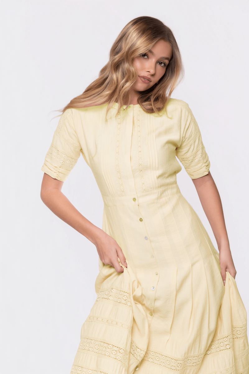 Sierra Dress (Butter Yellow) - Glamourous Grace