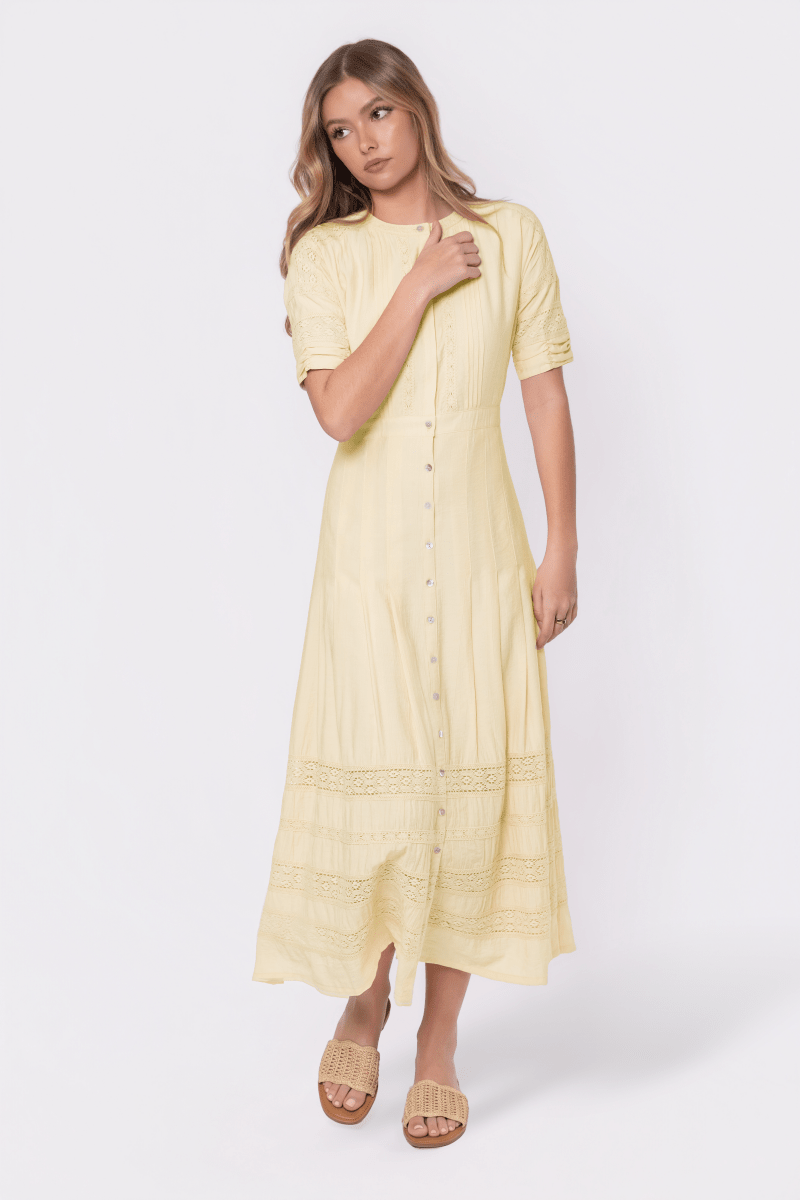 Sierra Dress (Butter Yellow) - Glamourous Grace