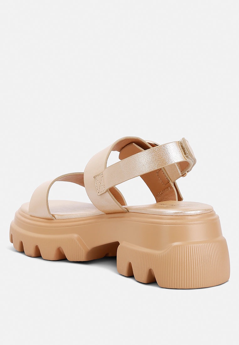 Silas Metallic Chunky Sandals - Glamourous Grace