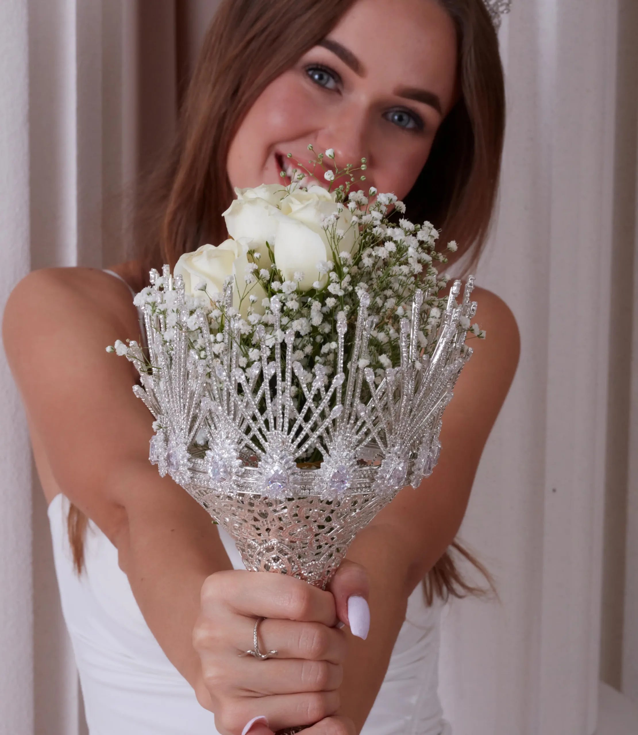 Deluxe Hand Bouquet, Wedding Bouquet - Glamourous Grace
