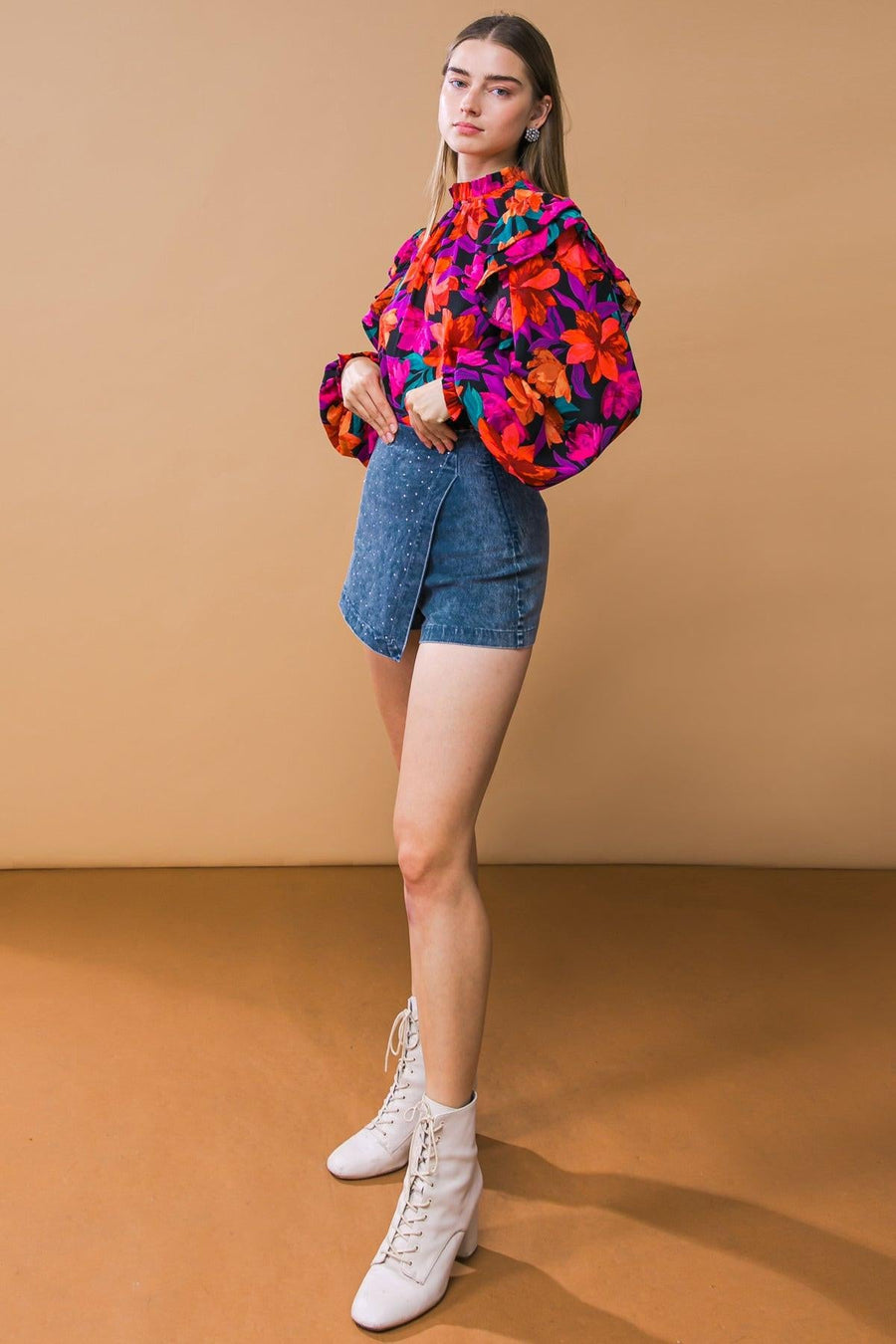 POSH POSITION DENIM SKORT - Glamourous Grace