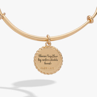 Sister 'Woven Together By Unbreakable Bonds' Charm Bangle