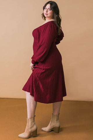 KEEP LOOKING UP SWEATER MIDI DRESS - Glamourous Grace
