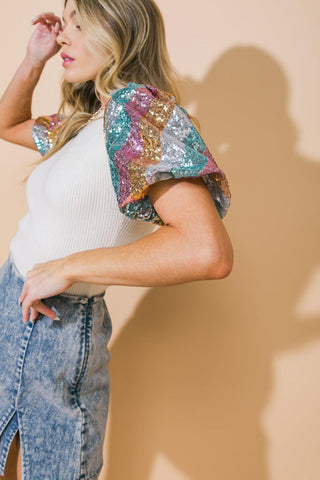 GET CARRIED AWAY SWEATER TOP - Glamourous Grace