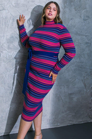 NOTEWORTHY SHINE SWEATER MIDI DRESS - Glamourous Grace