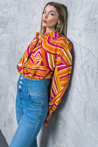 LIVELY CHAM WOVEN TOP - Glamourous Grace