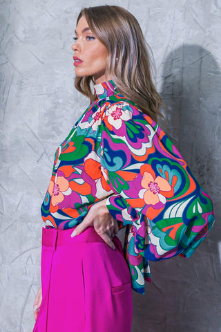 FLOW ALONG WOVEN TOP - Glamourous Grace