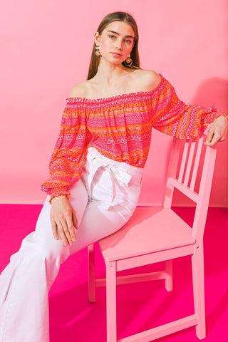 COSMO PLEASE WOVEN TOP - Glamourous Grace