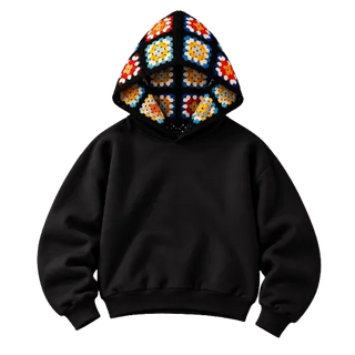 SITRA women’s Granny Square Crochet Hoodie