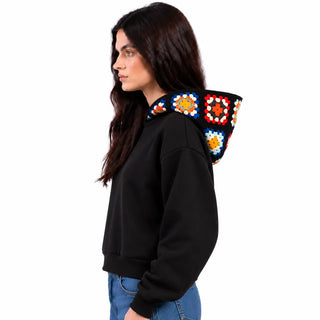 SITRA women’s Granny Square Crochet Hoodie