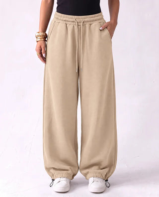 SITRA Women's Casual Retro Oversize Cuff Wide Pants