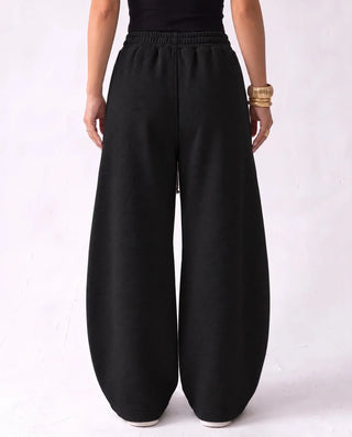 SITRA Women's Casual Retro Oversize Pants – Black / Brown
