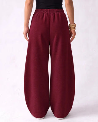 SITRA Women's Casual Retro Oversize Pants – Black / Brown