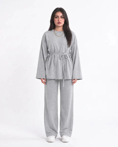 SITRA Women's Casual Tie Waist Lounge Set