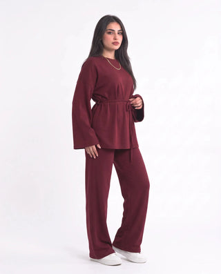 SITRA Women's Casual Tie Waist Lounge Set