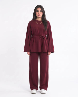 SITRA Women's Casual Tie Waist Lounge Set