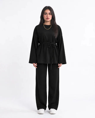SITRA Women's Casual Tie Waist Lounge Set