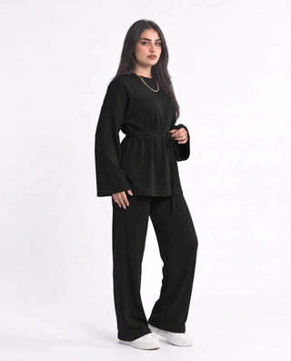 SITRA Women's Casual Tie Waist Lounge Set