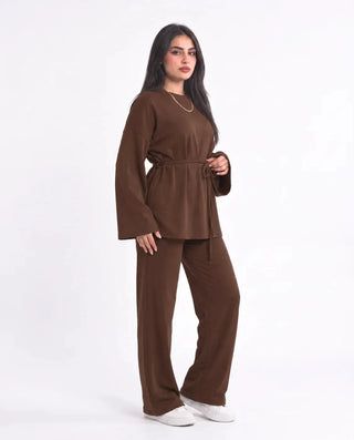 SITRA Women's Casual Tie Waist Lounge Set