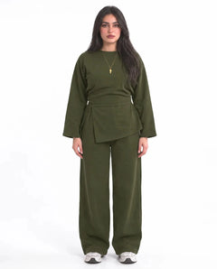 SITRA Women's Casual Wrap Detail Lounge Set