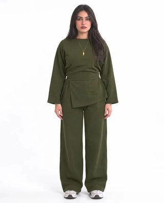 SITRA Women's Casual Wrap Detail Lounge Set