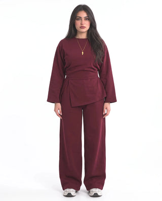 SITRA Women's Casual Wrap Detail Lounge Set