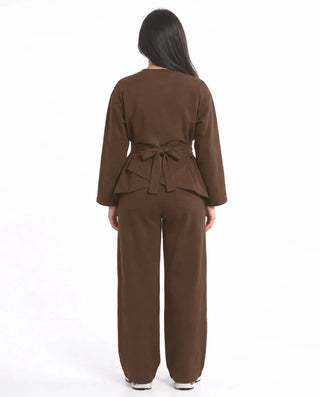 SITRA Women's Casual Wrap Detail Lounge Set