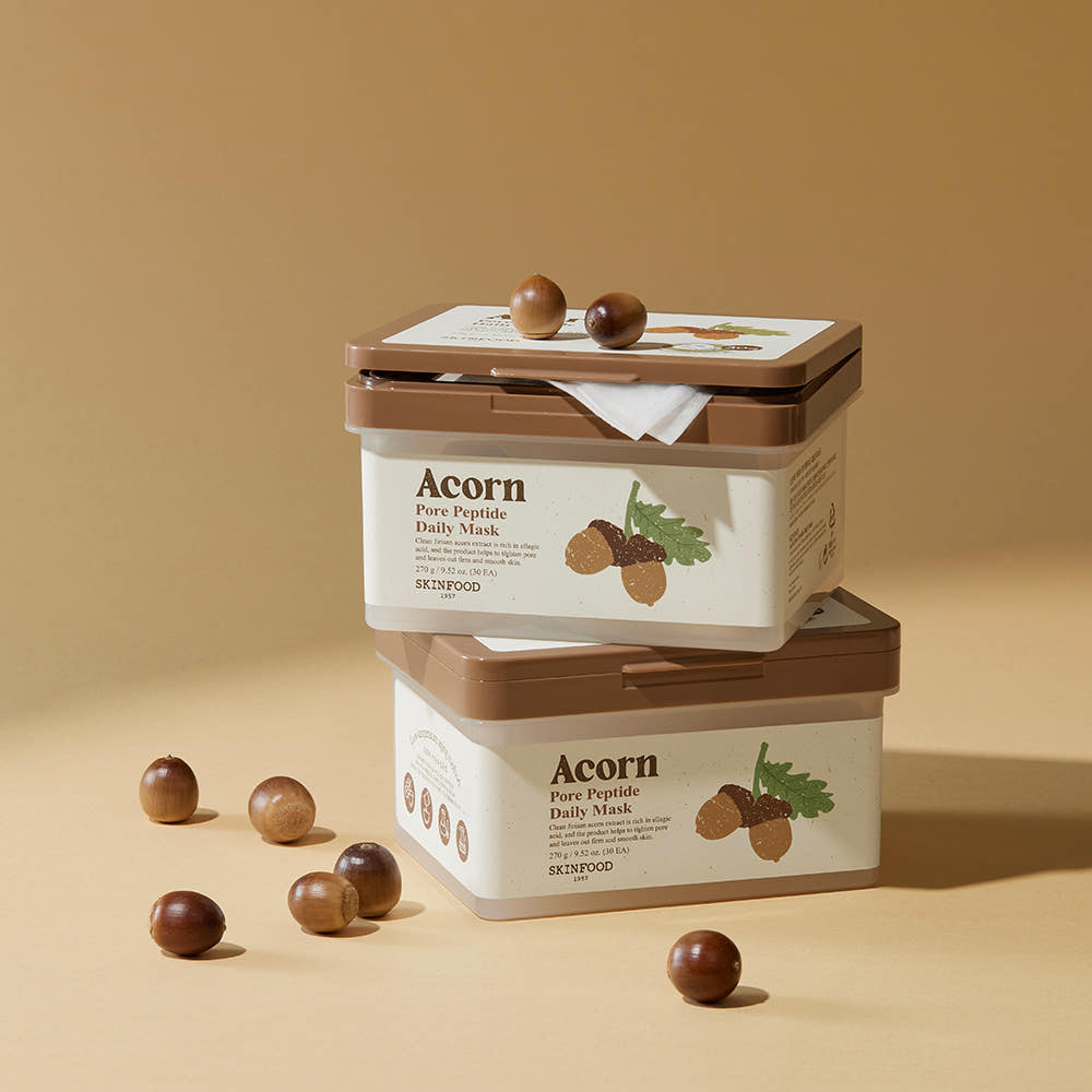 SKINFOOD Acorn Pore Peptide Daily Mask 270g/30ea - Glamourous Grace