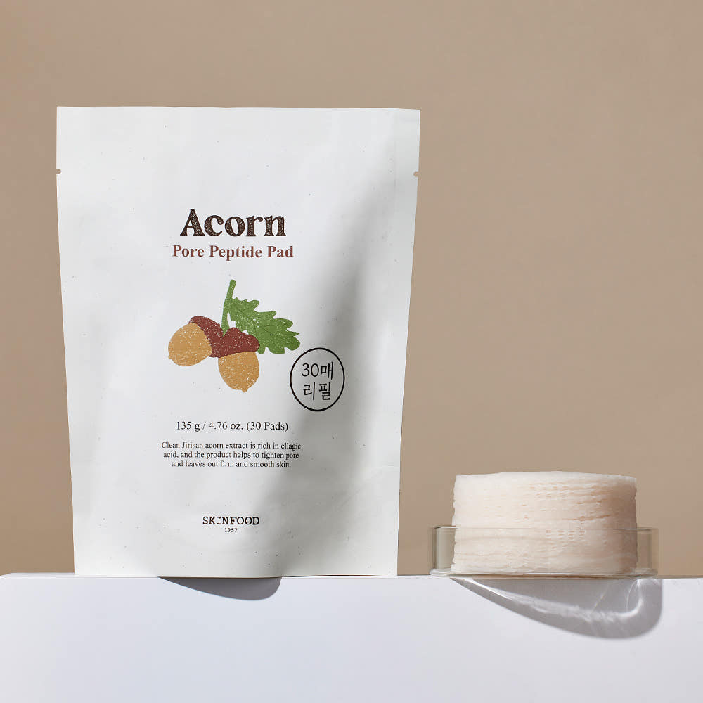 SKINFOOD Acorn Pore Peptide Pad 135g/30Pads (Refill) - Glamourous Grace