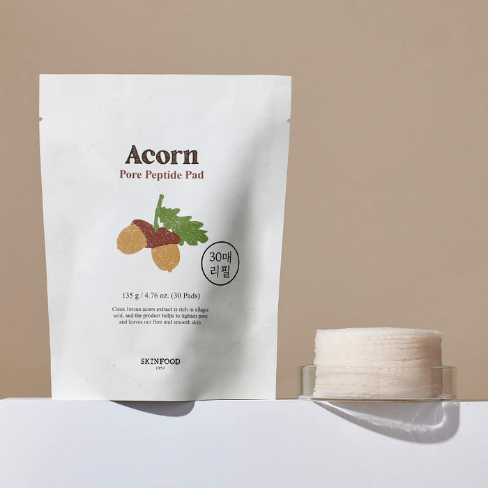 SKINFOOD Acorn Pore Peptide Pad 135g/30Pads (Refill) - Glamourous Grace