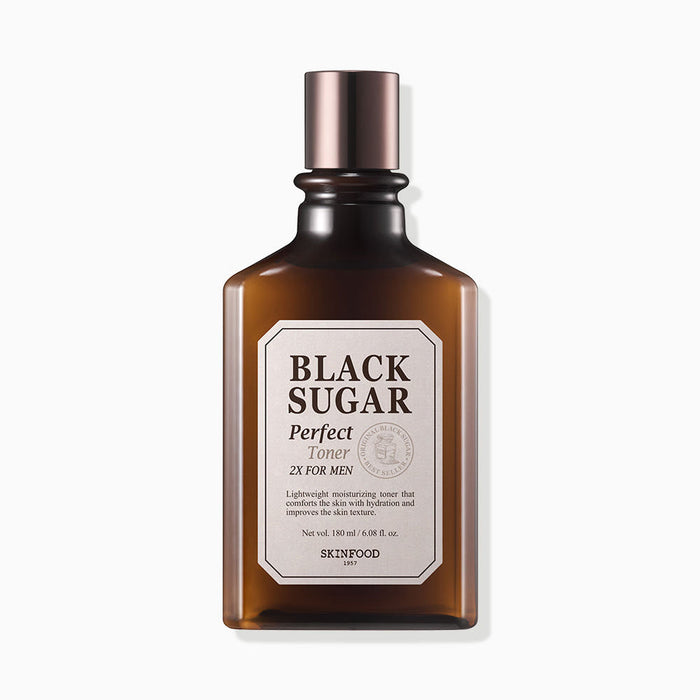 SKINFOOD Black Sugar Perfect Toner 2X For Men 180ml - Glamourous Grace
