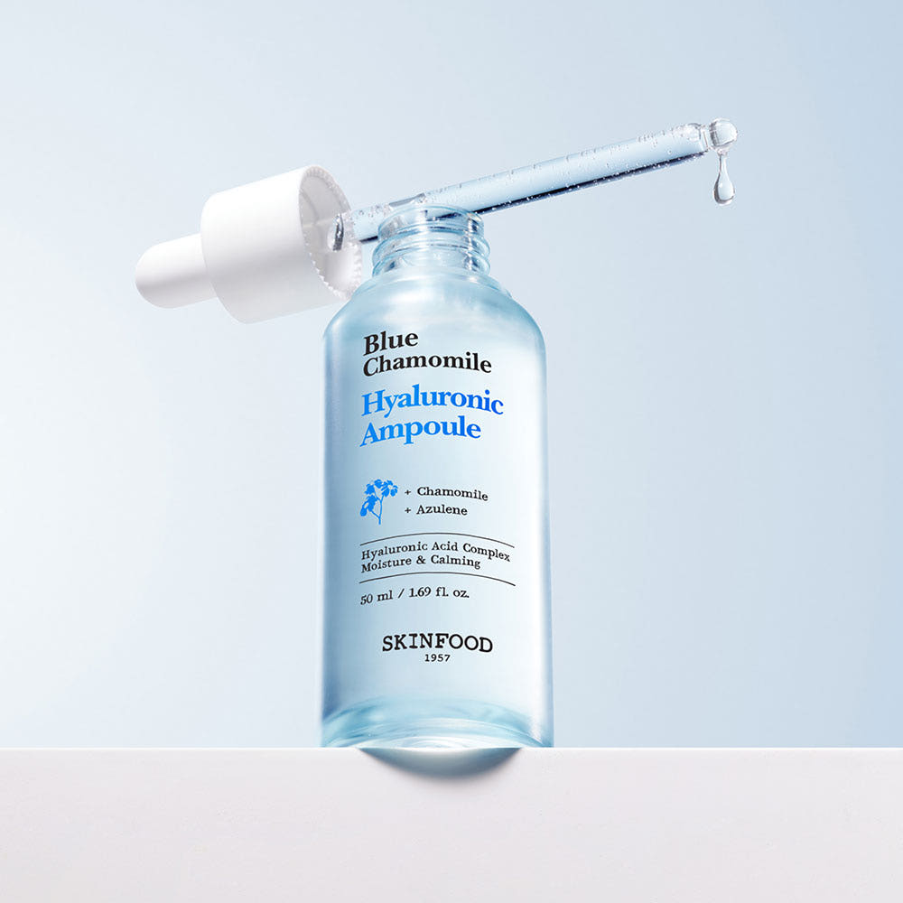 SKINFOOD Blue Chamomile Hyaluronic Ampoule 50ml - Glamourous Grace