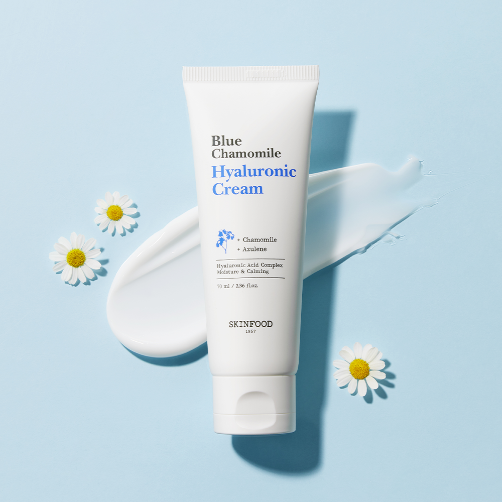 SKINFOOD Blue Chamomile Hyaluronic Cream 70ml - Glamourous Grace
