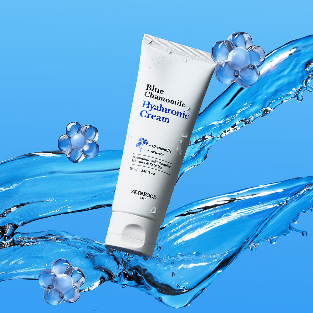 SKINFOOD Blue Chamomile Hyaluronic Cream 70ml - Glamourous Grace