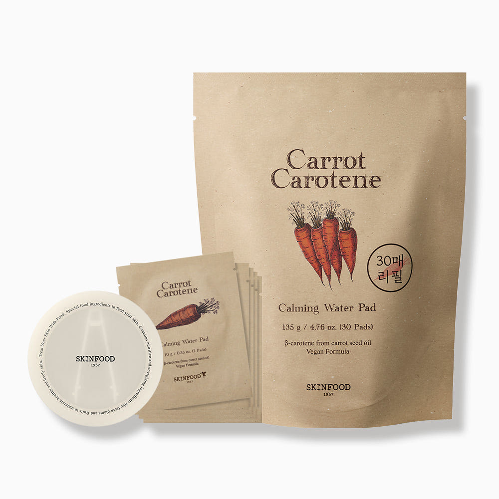 SKINFOOD Carrot Carotene Calming Water Pad 135g/30 Pads (Refill) - Glamourous Grace